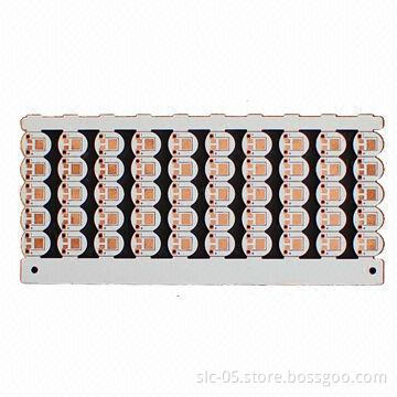 2-layer aluminum PCBs, OSP surface finish and solder mask white, suitable for LED